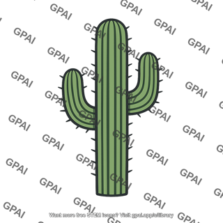 Ribbed cactus desert plant