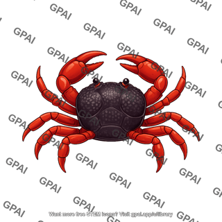 Red crab gecarcoidea natalis male