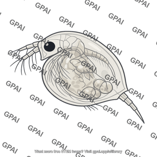 Adult water flea senescent