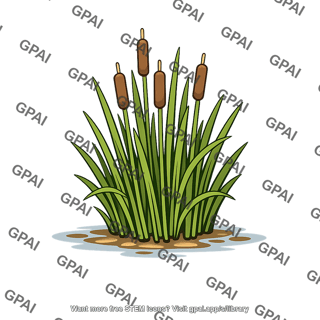 Cattail marsh patch
