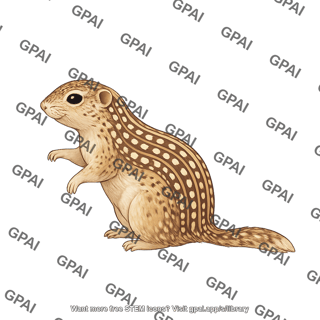 Thirteen lined ground squirrel ictidomys tridecemlineatus