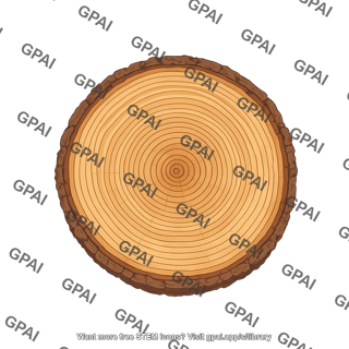 Wood tree cross section