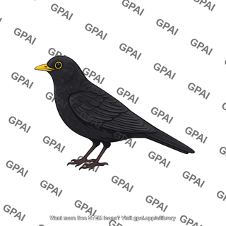 Common blackbird male