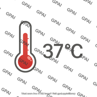 Incubation temperature 37 degree celsius symbol