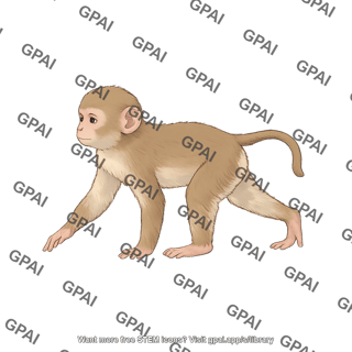 Rhesus macaque monkey infant