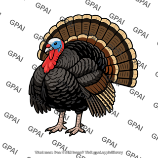 Male wild turkey