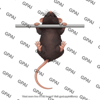Mouse climbing pole horizontal ventral