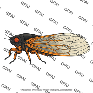 Periodical cicada magicicada septendecim adult 178