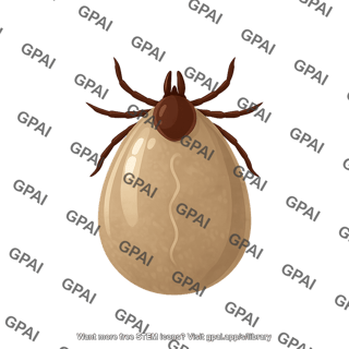 Deer tick ixodes scapularis engorged