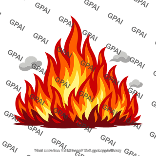 Wildfire flames