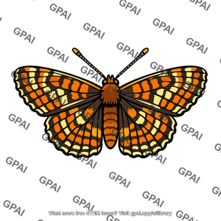 Marsh fritillary butterfly