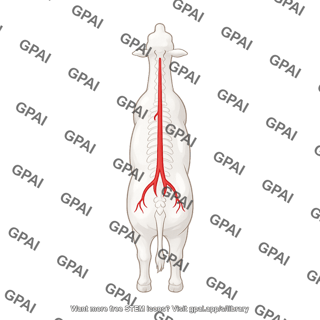 Cow dorsal with aorta