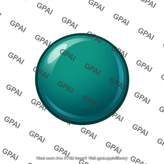 Teal glossy sphere
