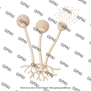 Mucor releasing spores