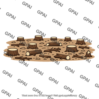 Clear cut forest