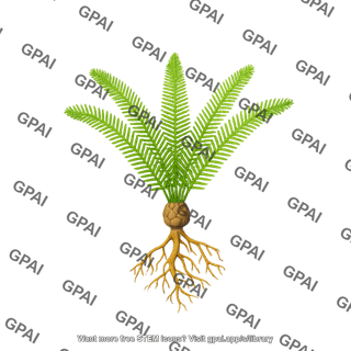 Cycad with roots