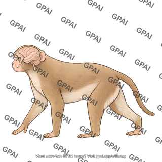 Macaque monkey rhesus macaca mulatta brain lateral