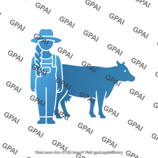 Farmer with cow symbol