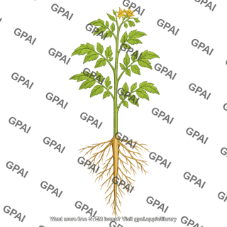 Tomato plant with taproots