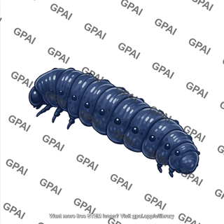 Beetle alder leaf beetle larvae