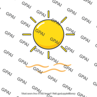 Sun with heat lines