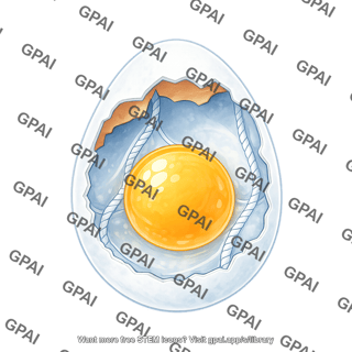 Chicken egg with shell window 569