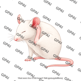 Mouse scratching ear back ear infection