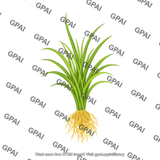 Rice plant young with roots