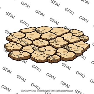 Drought cracked soil