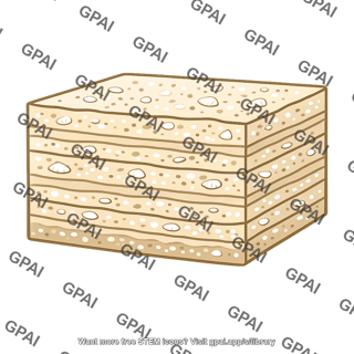 Marine sediment calcareous layered deposit
