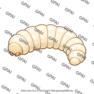 Bee larva developing