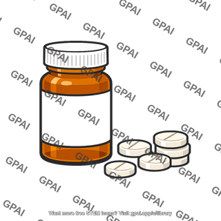 Medicine bottle with pills