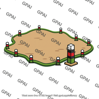 Territory with border marker