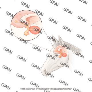 Horse hypothalamus and pituitary gland horse callout