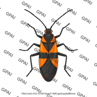 Large milkweed bug oncopeltus fasciatus