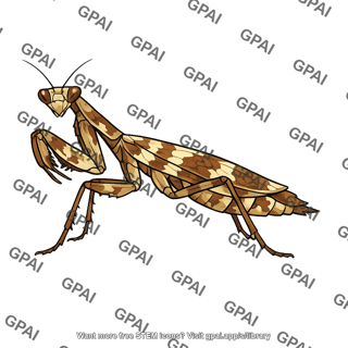 Mantid mimicry coloration