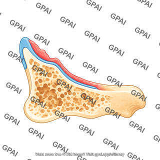 Mouse talus sagittal cut