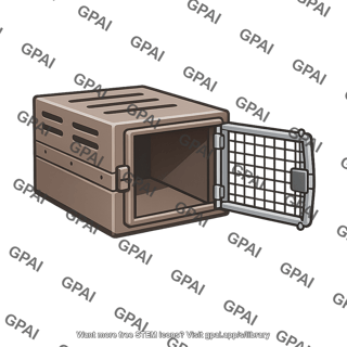Animal transport crate open