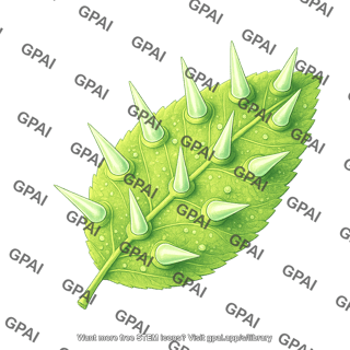 Leaf with silica spines zoom