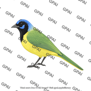 Green jay cyanocorax luxuosus