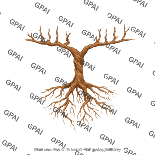 Grape vines trunk only with roots