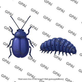 Beetle alder leaf beetle