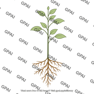 Generic plant with roots