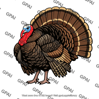 Wild turkey male displaying