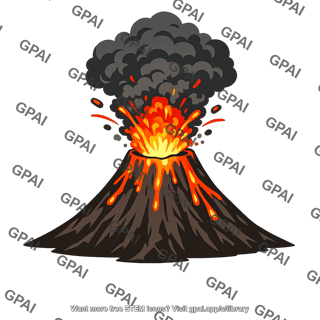 Volcano erupting
