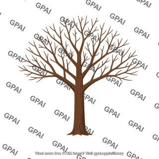 Seasonal forest tree leafless