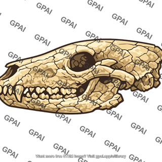 Fossil mammal skull