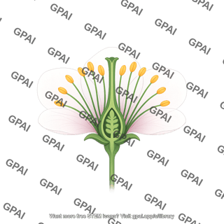 Almond flower cross section