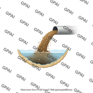 Sewage pipe outflowing