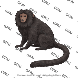 Black lion tamarin leontopithecus chrysopygus